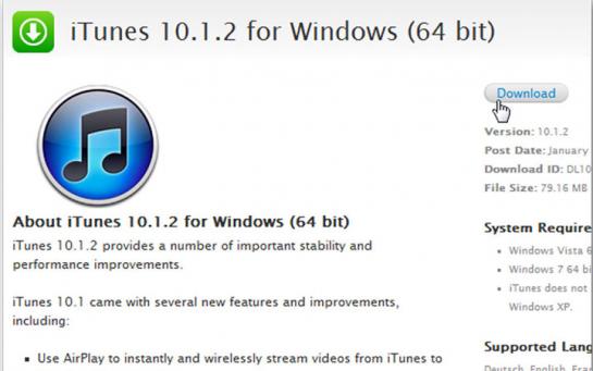 itunes 64 bits 2021